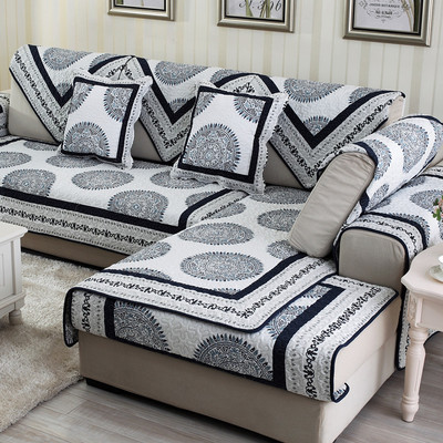 全棉沙發墊車墊子布藝坐墊四季通用田園綠色沙發靠背巾套純棉雙面 - 360購物